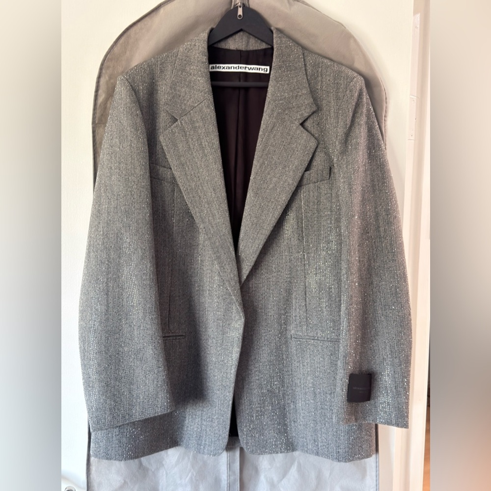 Alexander Wang black/Gray  Blazer crystals